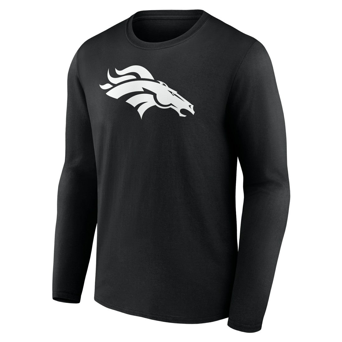 Denver Broncos Personalized Name & Number Monochrome Long Sleeve T-Shirt Black | NFL