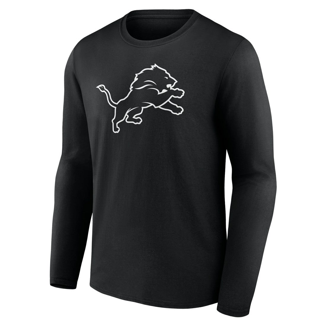 Detroit Lions Personalized Name & Number Monochrome Long Sleeve T-Shirt Black | NFL