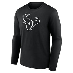 Houston Texans Personalized Name & Number Monochrome Long Sleeve T-Shirt Black | NFL
