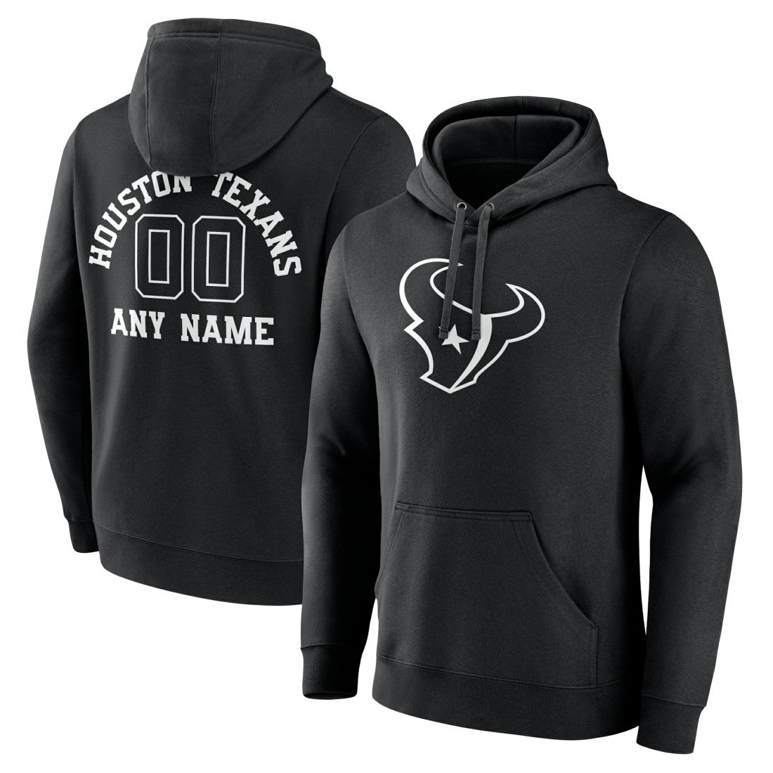 Houston Texans Personalized Name & Number Pullover Hoodie Black | NFL
