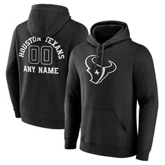 Houston Texans Personalized Name & Number Pullover Hoodie Black | NFL