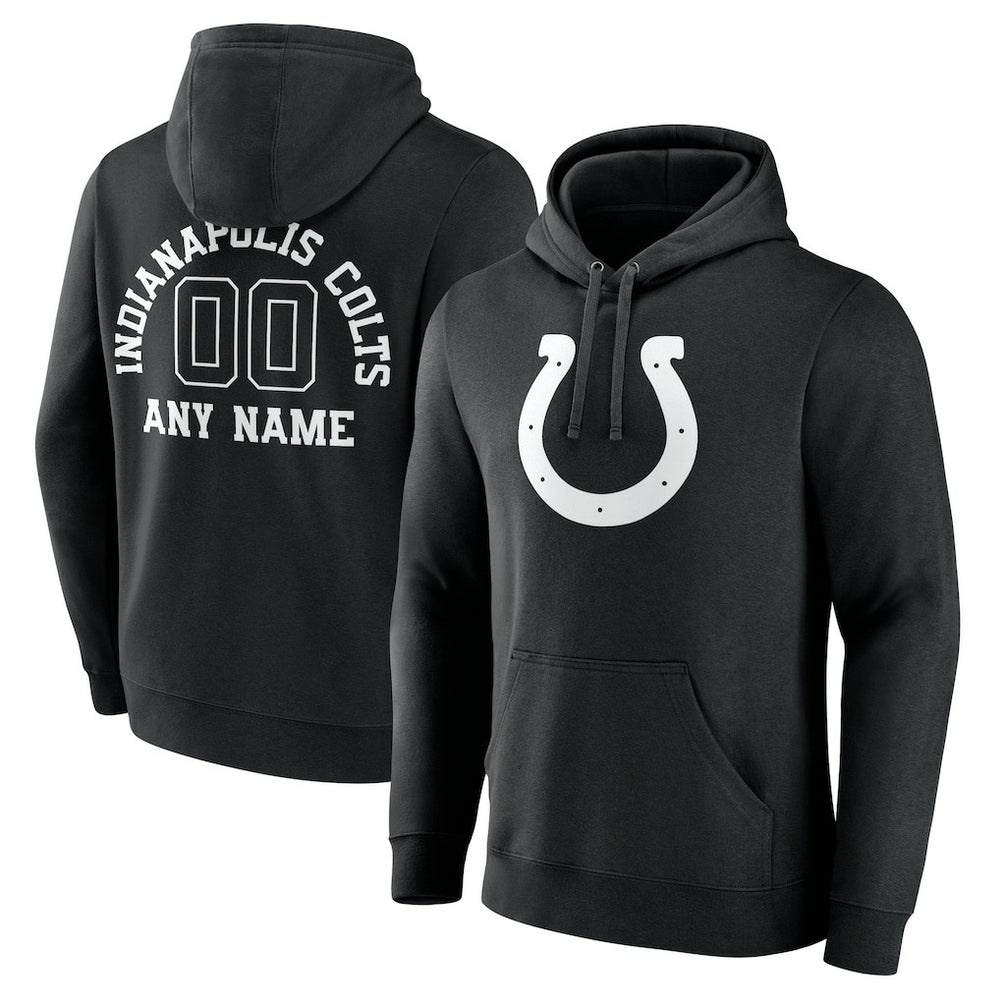 Indianapolis Colts Personalized Name & Number Pullover Hoodie Black | NFL