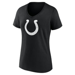Indianapolis Colts Women's Personalized Name & Number Monochrome V-Neck T-Shirt Black | NFL