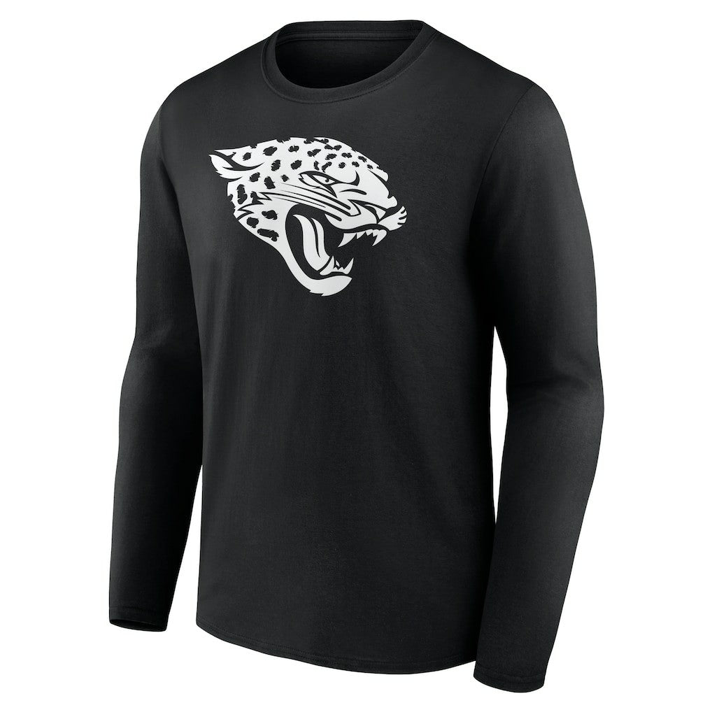 Jacksonville Jaguars Personalized Name & Number Monochrome Long Sleeve T-Shirt Black | NFL