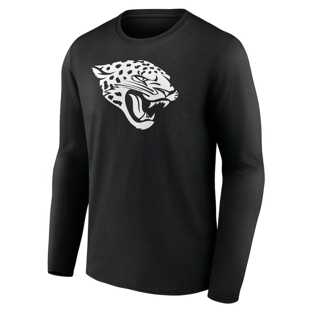 Jacksonville Jaguars Personalized Name & Number Monochrome Long Sleeve T-Shirt Black | NFL