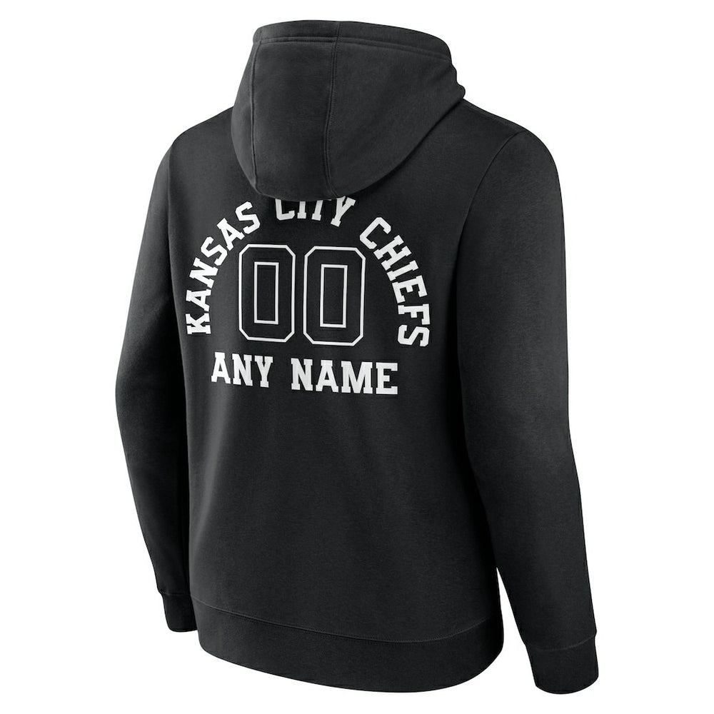 Kansas City Chiefs Personalized Name & Number Pullover Hoodie Black | NFL