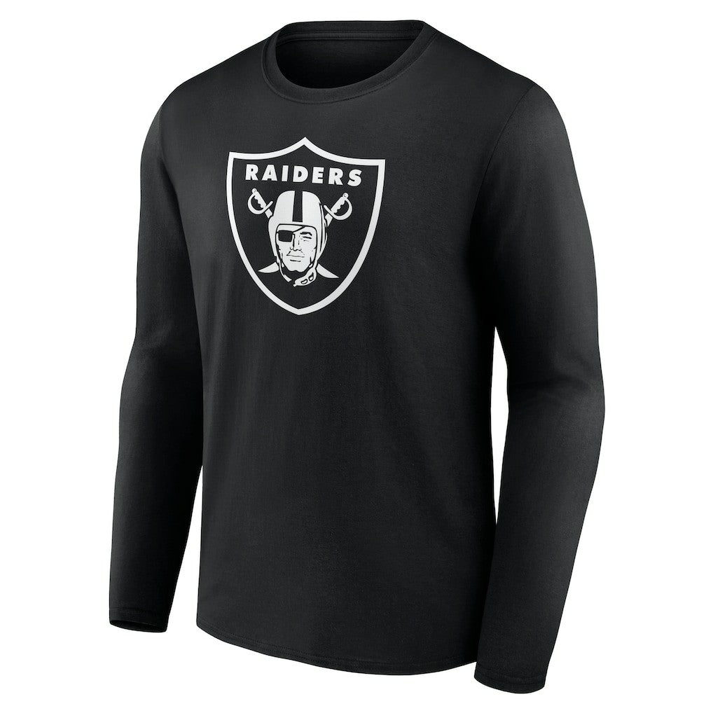 Las Vegas Raiders Personalized Name & Number Monochrome Long Sleeve T-Shirt Black | NFL