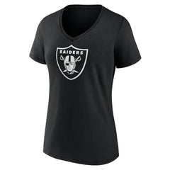 Las Vegas Raiders Women's Personalized Name & Number Monochrome V-Neck T-Shirt Black | NFL