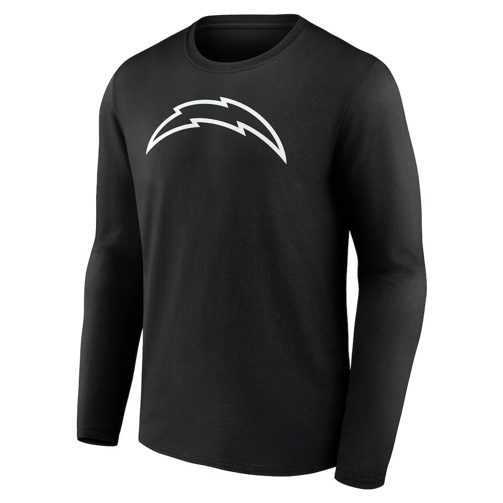 Los Angeles Chargers Personalized Name & Number Monochrome Long Sleeve T-Shirt Black | NFL