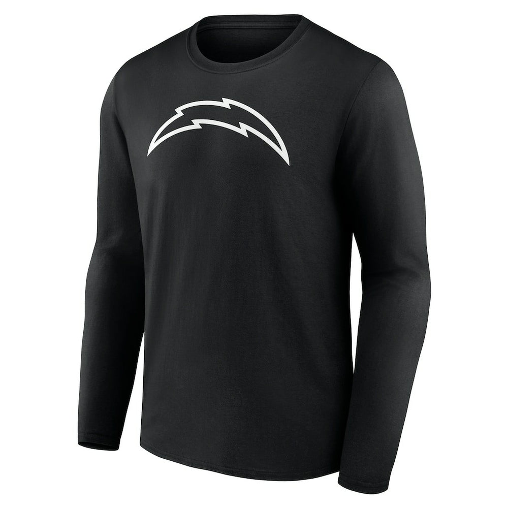 Los Angeles Chargers Personalized Name & Number Monochrome Long Sleeve T-Shirt Black | NFL