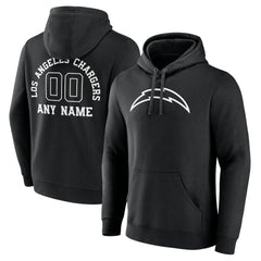 Los Angeles Chargers Personalized Name & Number Pullover Hoodie Black | NFL