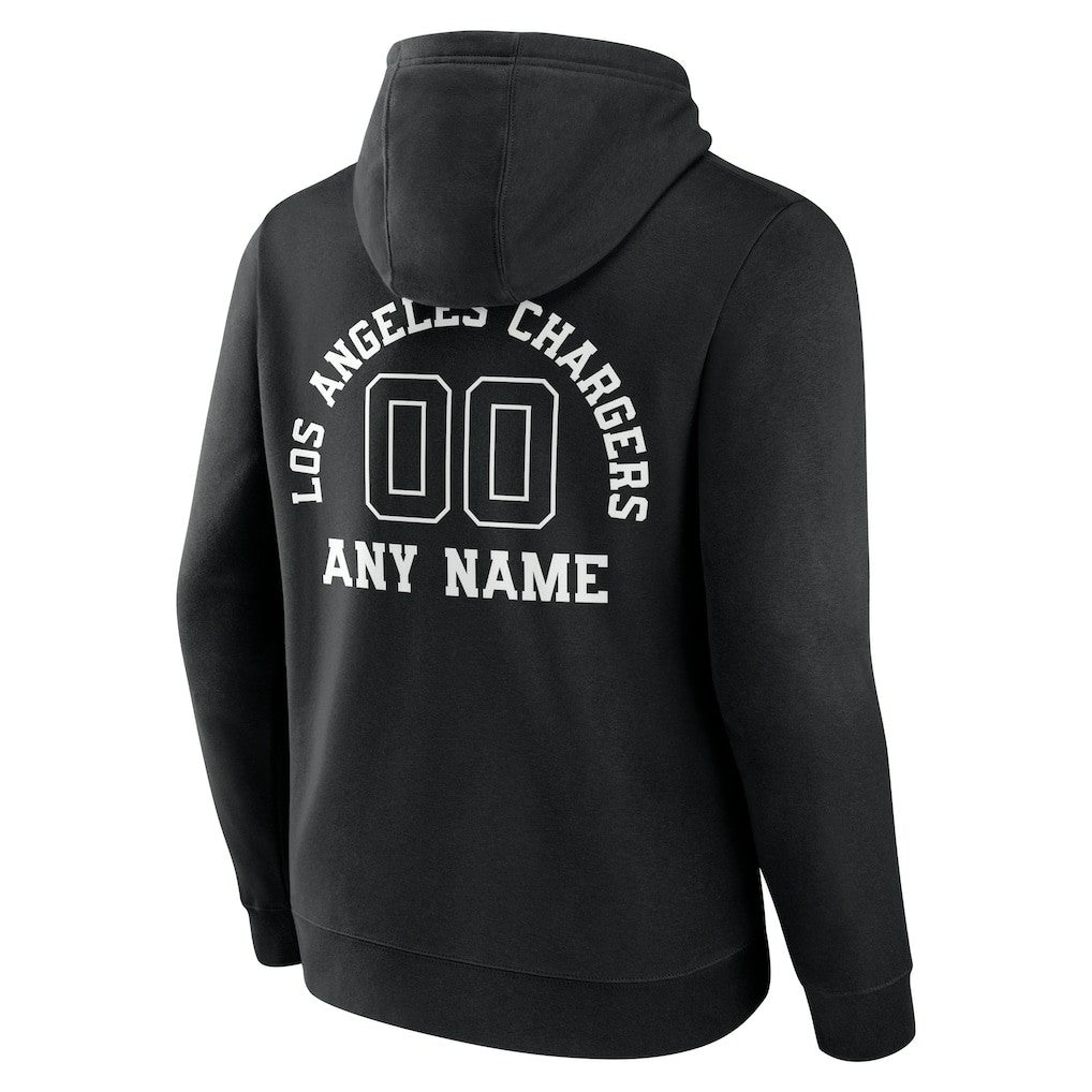 Los Angeles Chargers Personalized Name & Number Pullover Hoodie Black | NFL