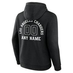 Los Angeles Chargers Personalized Name & Number Pullover Hoodie Black | NFL