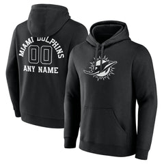 Miami Dolphins Personalized Name & Number Pullover Hoodie Black | NFL