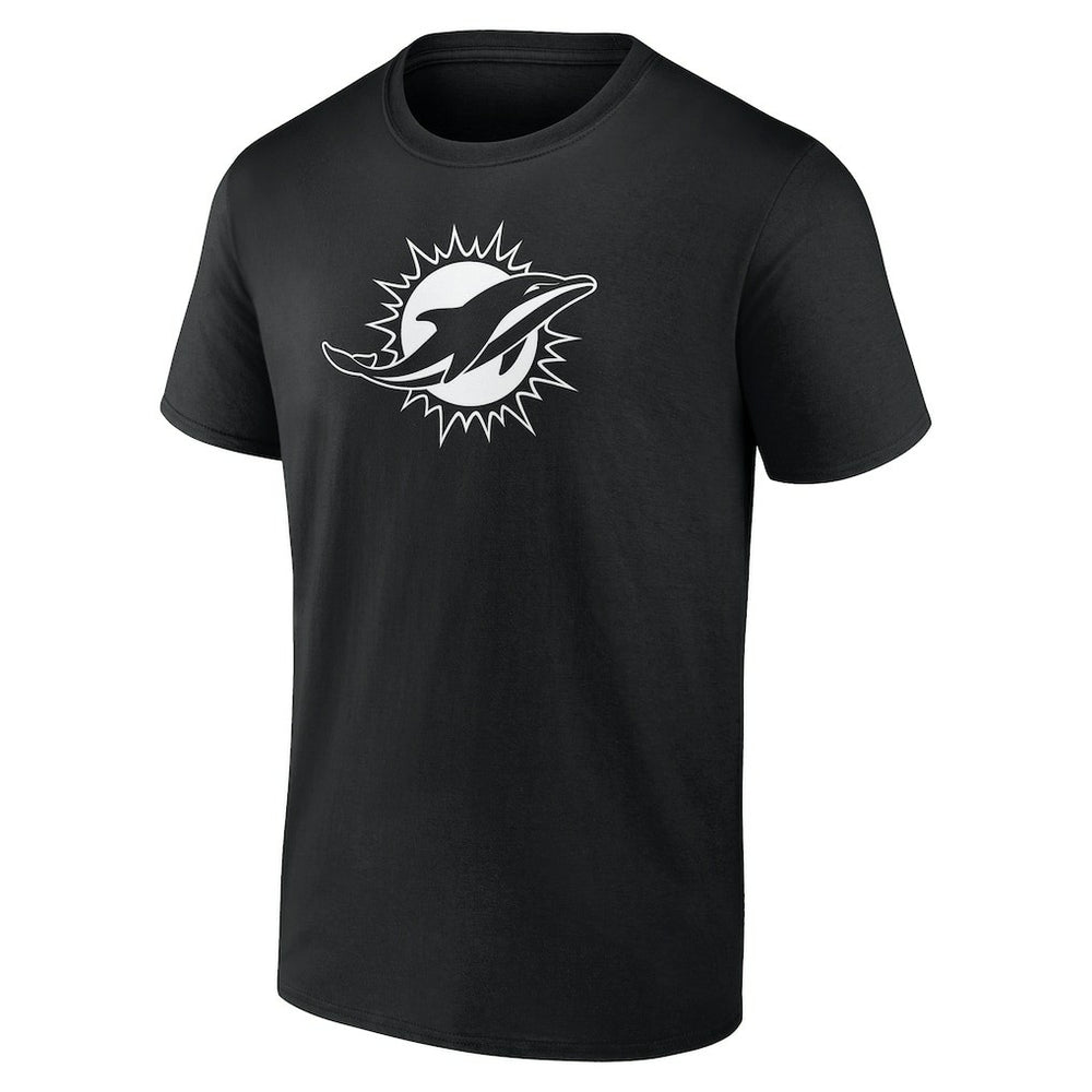 Miami Dolphins Personalized Name & Number Monochrome T-Shirt Black | NFL