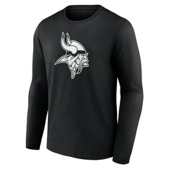 Minnesota Vikings Personalized Name & Number Monochrome Long Sleeve T-Shirt Black | NFL