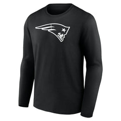 New England Patriots Personalized Name & Number Monochrome Long Sleeve T-Shirt Black | NFL