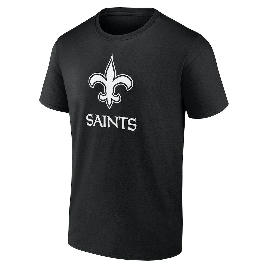 New Orleans Saints Personalized Name & Number Monochrome T-Shirt Black | NFL