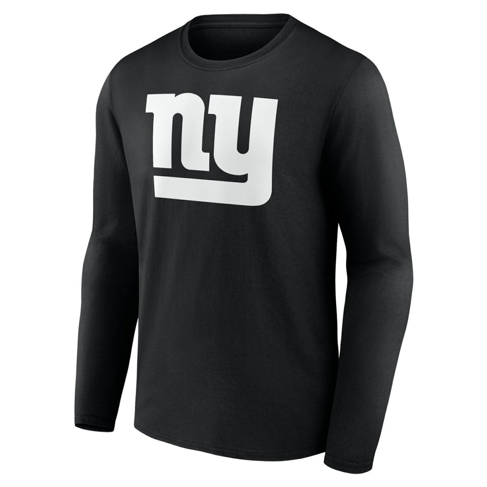 New York Giants Personalized Name & Number Monochrome Long Sleeve T-Shirt Black | NFL