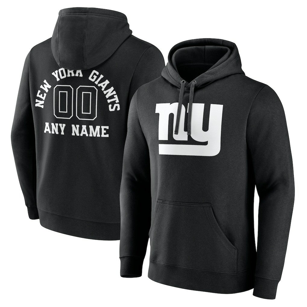 New York Giants Personalized Name & Number Pullover Hoodie Black | NFL