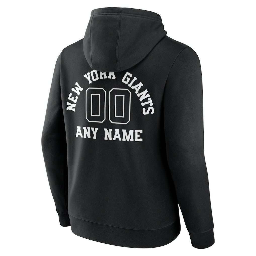 New York Giants Personalized Name & Number Pullover Hoodie Black | NFL