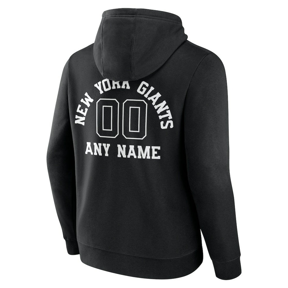 New York Giants Personalized Name & Number Pullover Hoodie Black | NFL