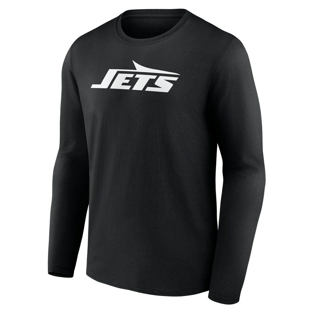 New York Jets Personalized Name & Number Monochrome Long Sleeve T-Shirt Black | NFL