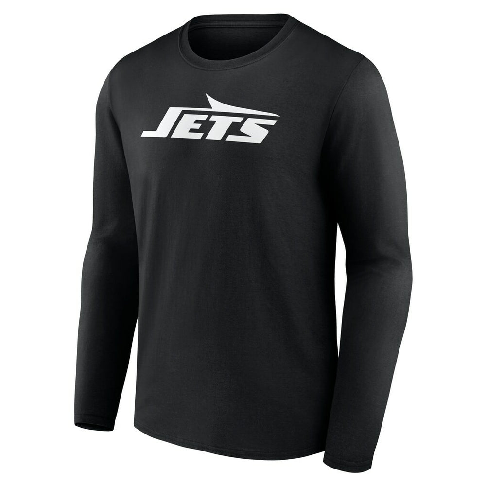 New York Jets Personalized Name & Number Monochrome Long Sleeve T-Shirt Black | NFL