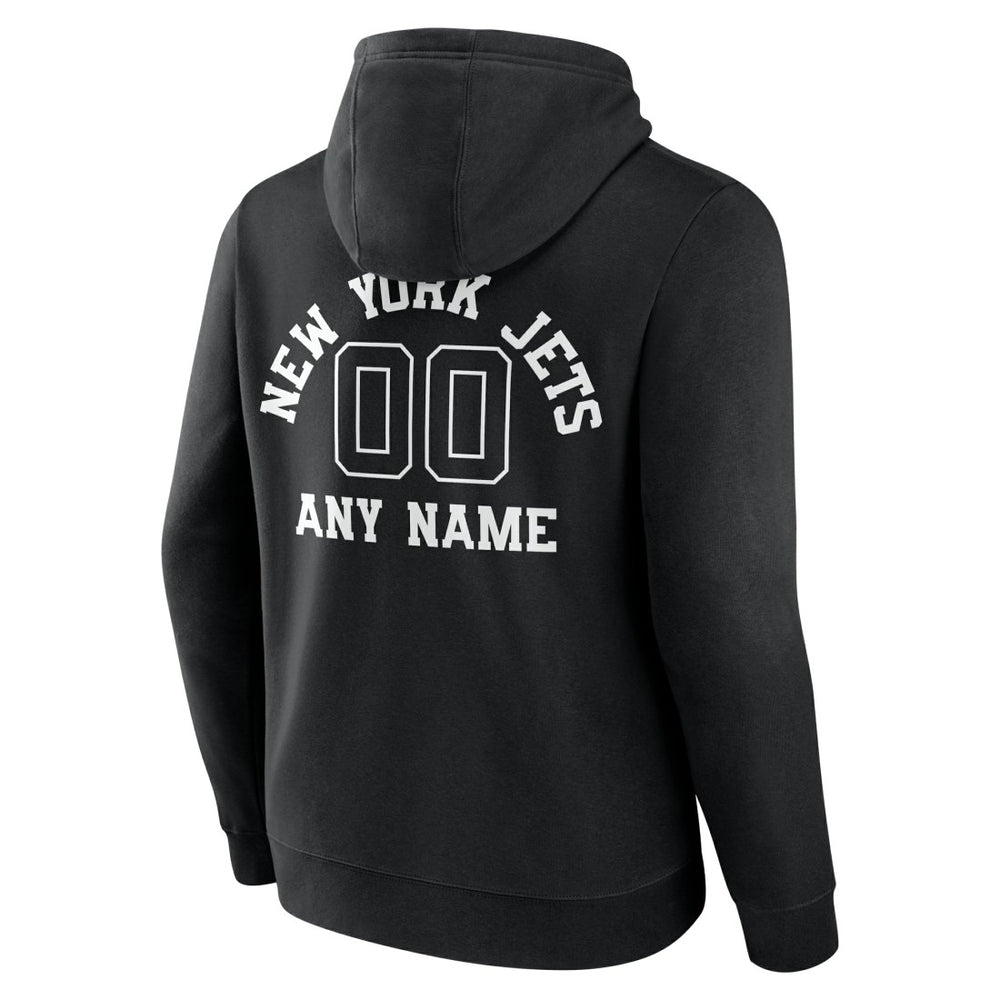 New York Jets Personalized Name & Number Pullover Hoodie Black | NFL