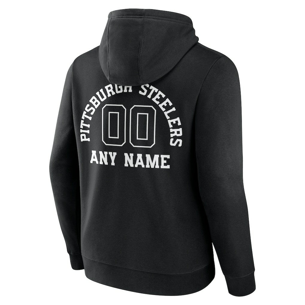 Pittsburgh Steelers Personalized Name & Number Pullover Hoodie Black | NFL