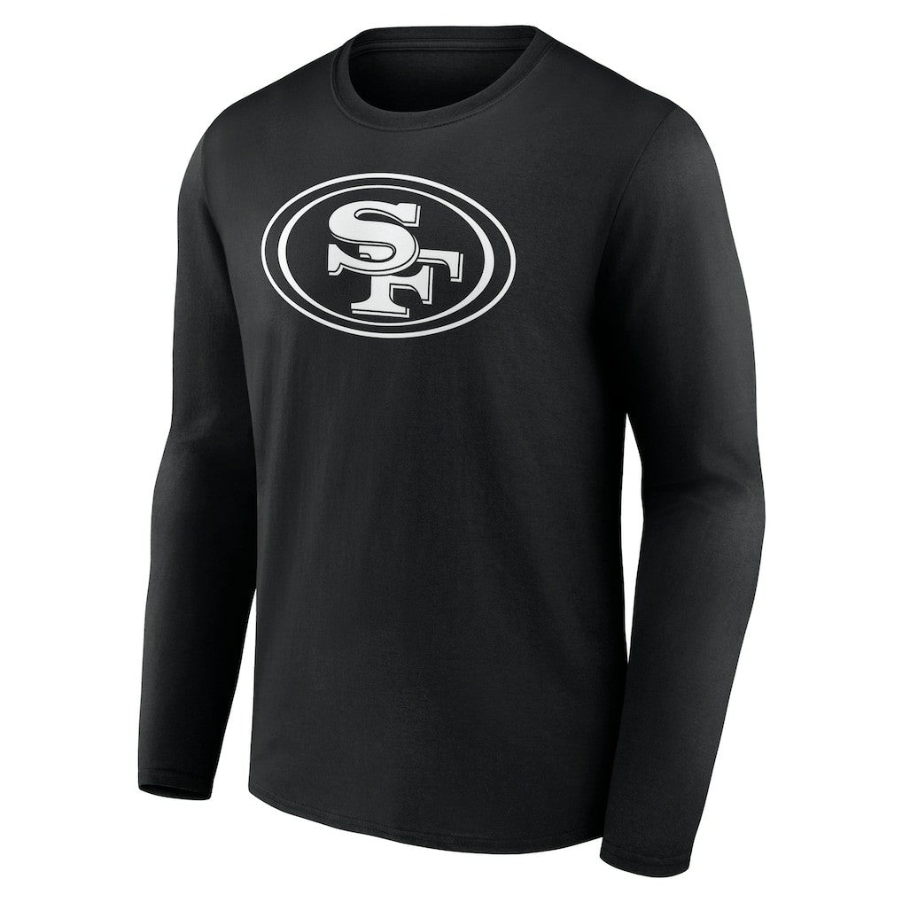 San Francisco 49ers Personalized Name & Number Monochrome Long Sleeve T-Shirt Black | NFL