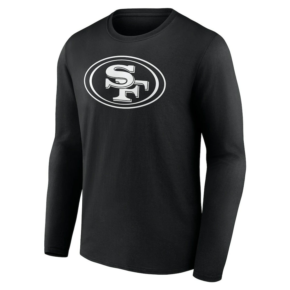 San Francisco 49ers Personalized Name & Number Monochrome Long Sleeve T-Shirt Black | NFL