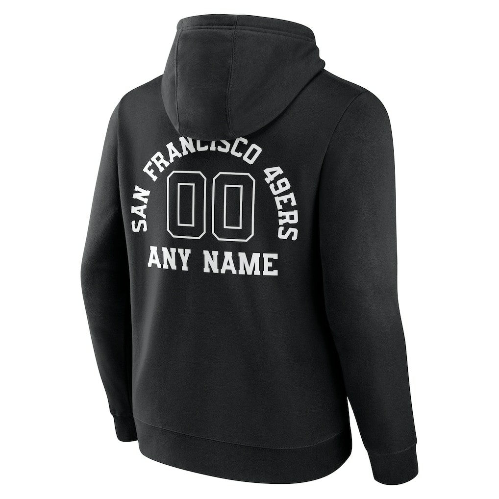 San Francisco 49ers Personalized Name & Number Pullover Hoodie Black | NFL