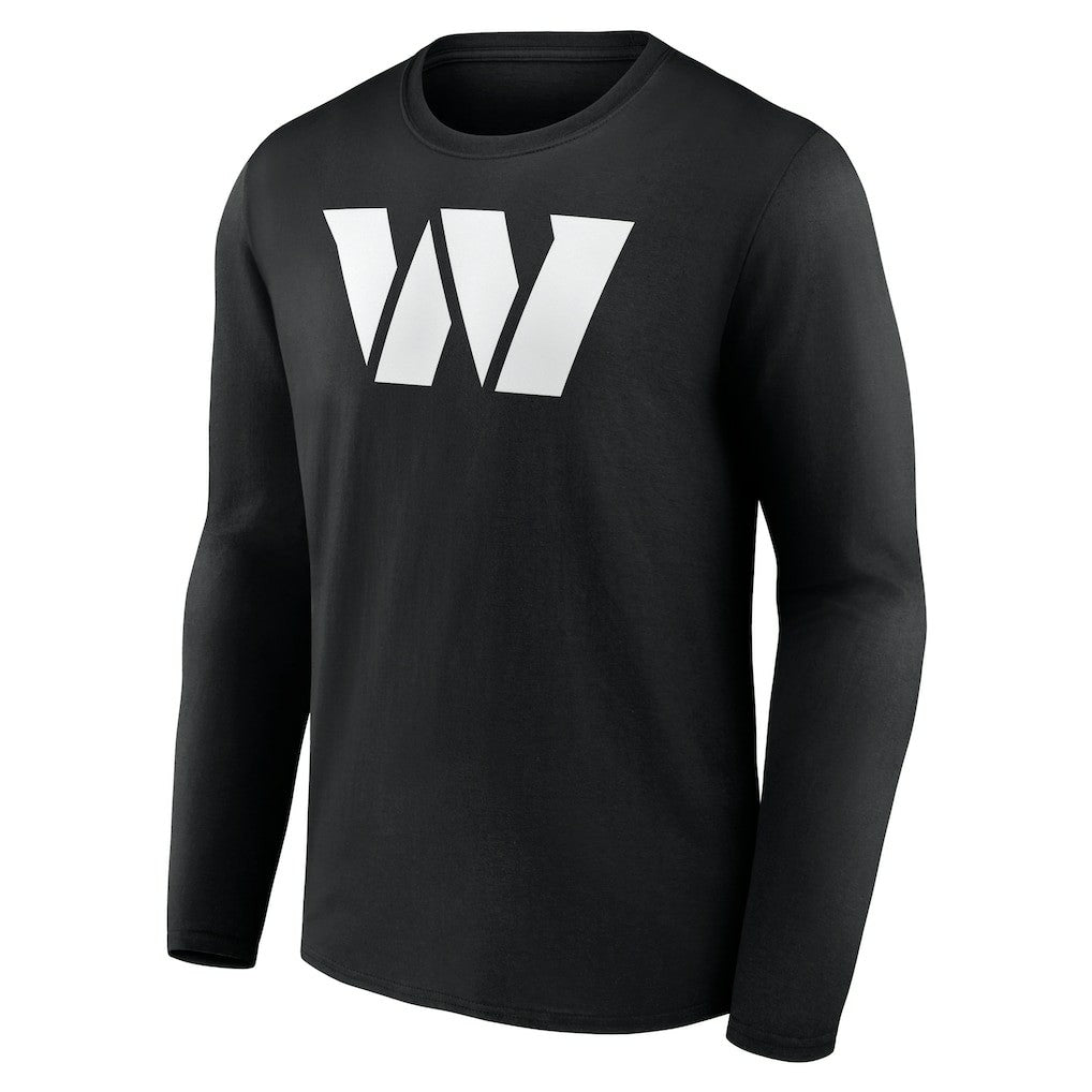 Washington Commanders Personalized Name & Number Monochrome Long Sleeve T-Shirt Black | NFL