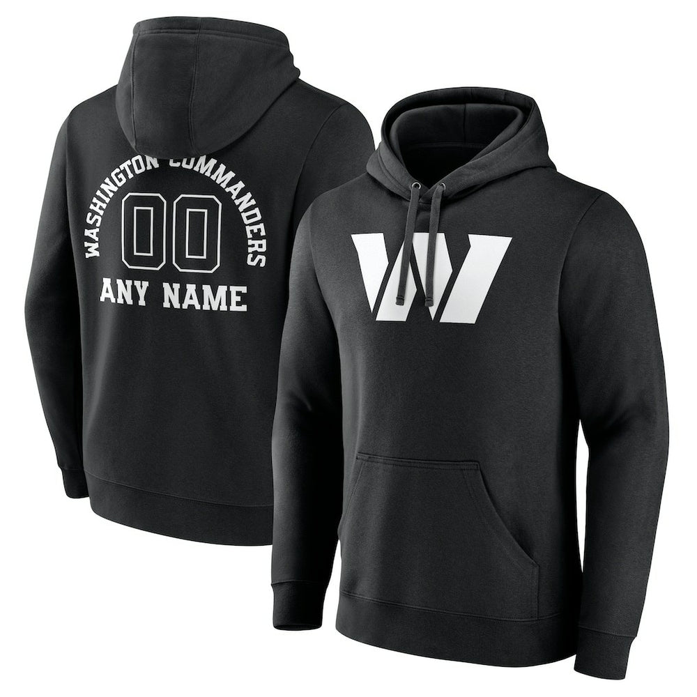 Washington Commanders Personalized Name & Number Pullover Hoodie Black | NFL
