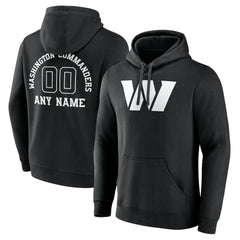 Washington Commanders Personalized Name & Number Pullover Hoodie Black | NFL
