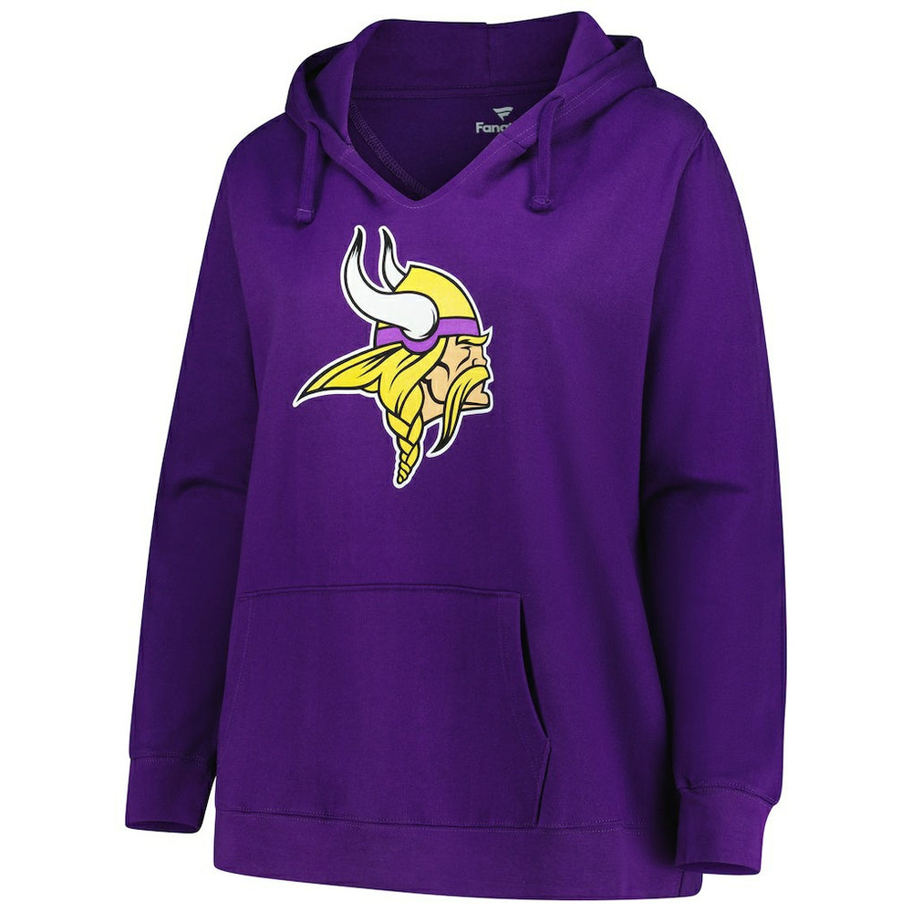 Minnesota Vikings Women's Plus Size V-Neck Pullover Hoodie Purple | Fanatics