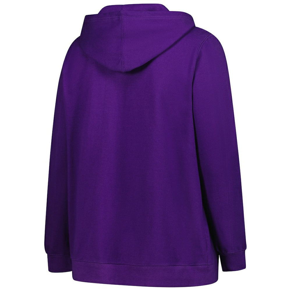Minnesota Vikings Women's Plus Size V-Neck Pullover Hoodie Purple | Fanatics