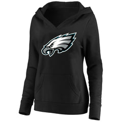 Philadelphia Eagles Women's Plus Size V-Neck Pullover Hoodie Black | Fanatics