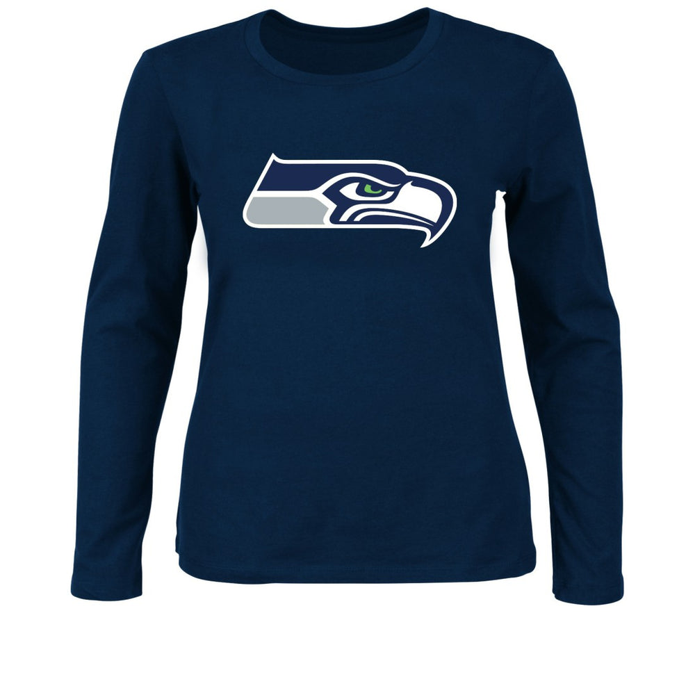 Seattle Seahawks Women's Plus Size Long Sleeve T-Shirt College Navy | Fanatics