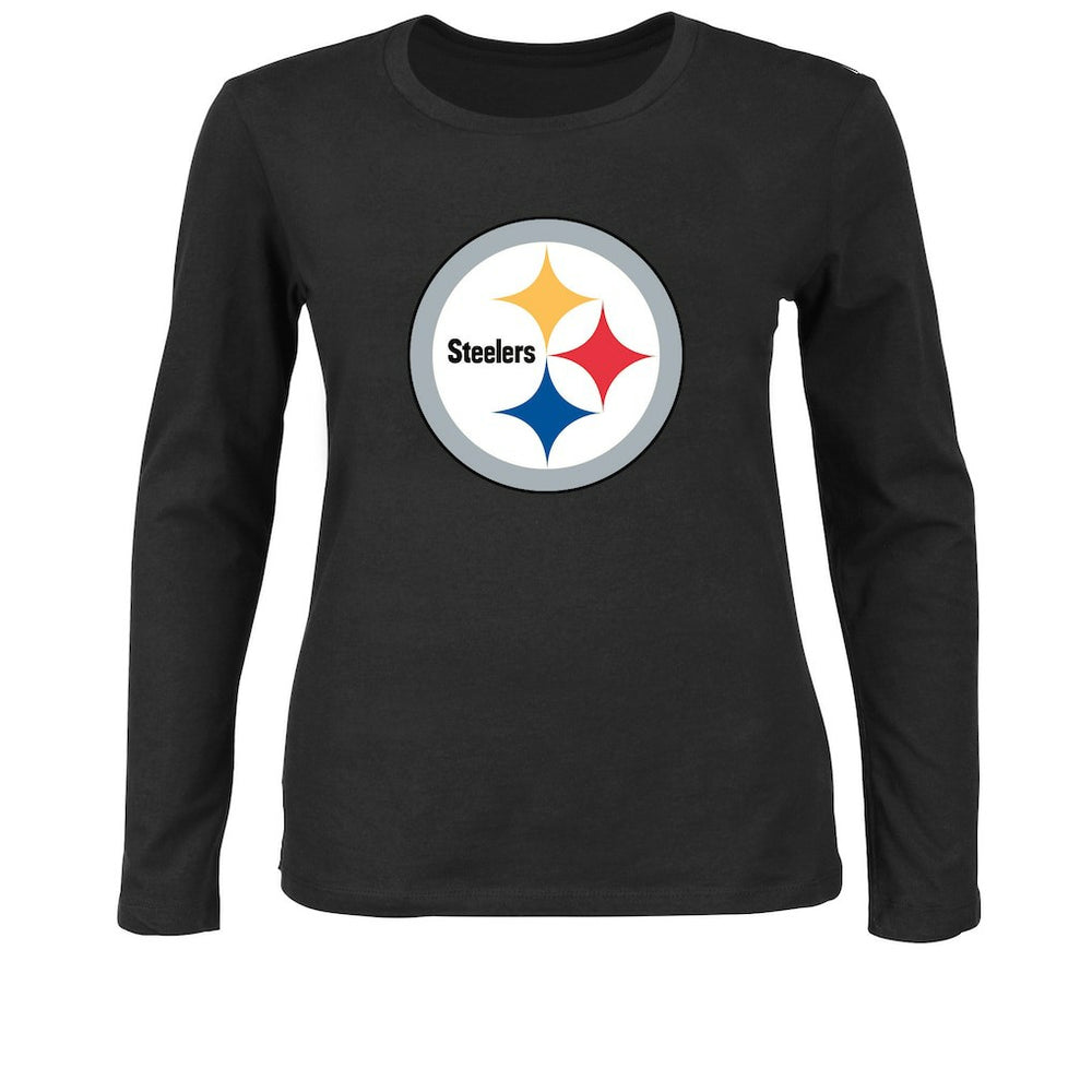 Pittsburgh Steelers Women's Plus Size Long Sleeve T-Shirt Black | Fanatics