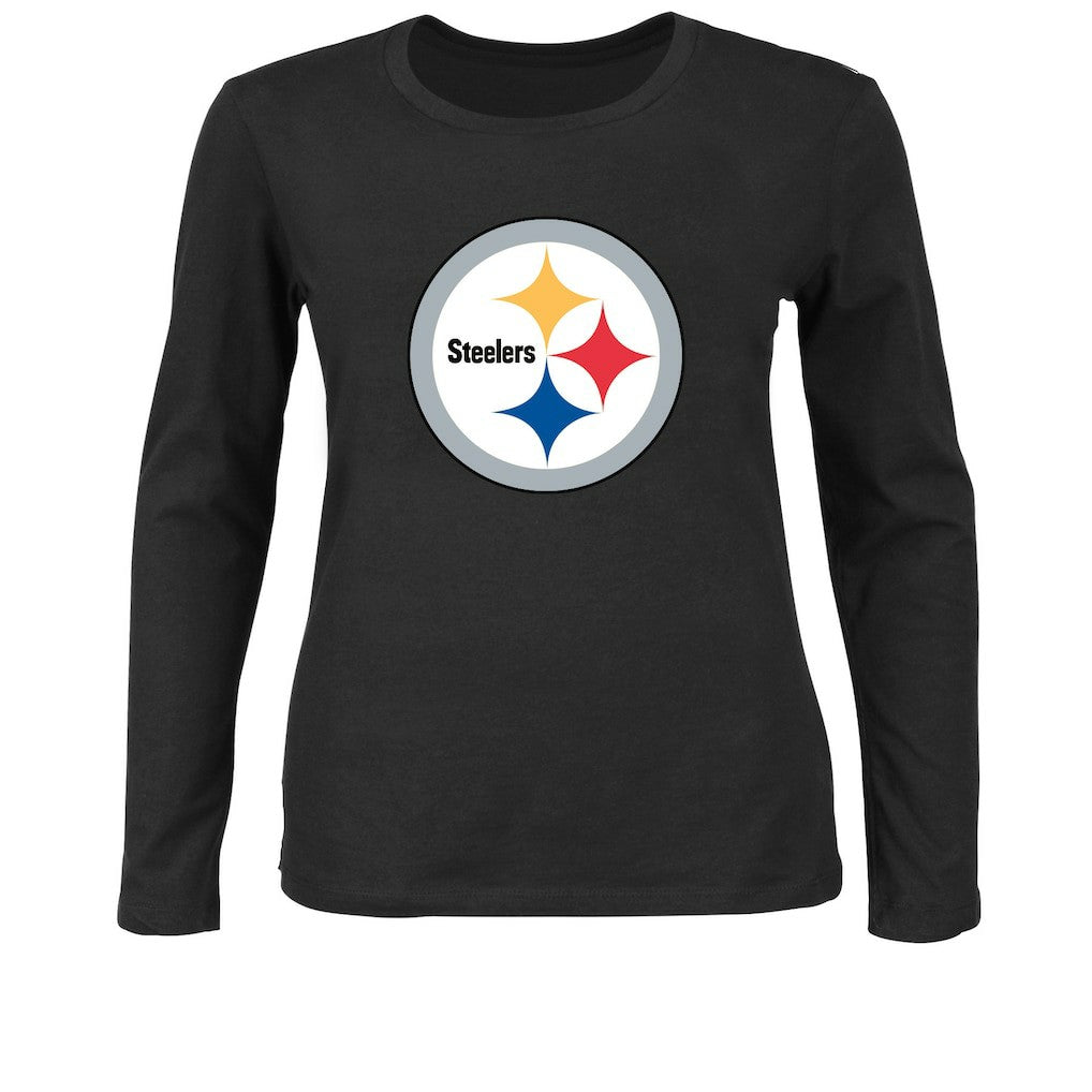 Pittsburgh Steelers Women's Plus Size Long Sleeve T-Shirt Black | Fanatics
