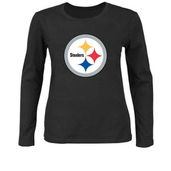 Pittsburgh Steelers Women's Plus Size Long Sleeve T-Shirt Black | Fanatics