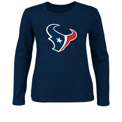 Houston Texans Women's Plus Size Long Sleeve T-Shirt Navy | Fanatics