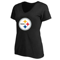 Pittsburgh Steelers Women's Plus Size V-Neck T-Shirt Black | Fanatics