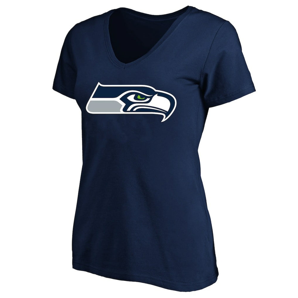 Seattle Seahawks Women's Plus Size V-Neck T-Shirt College Navy | Fanatics
