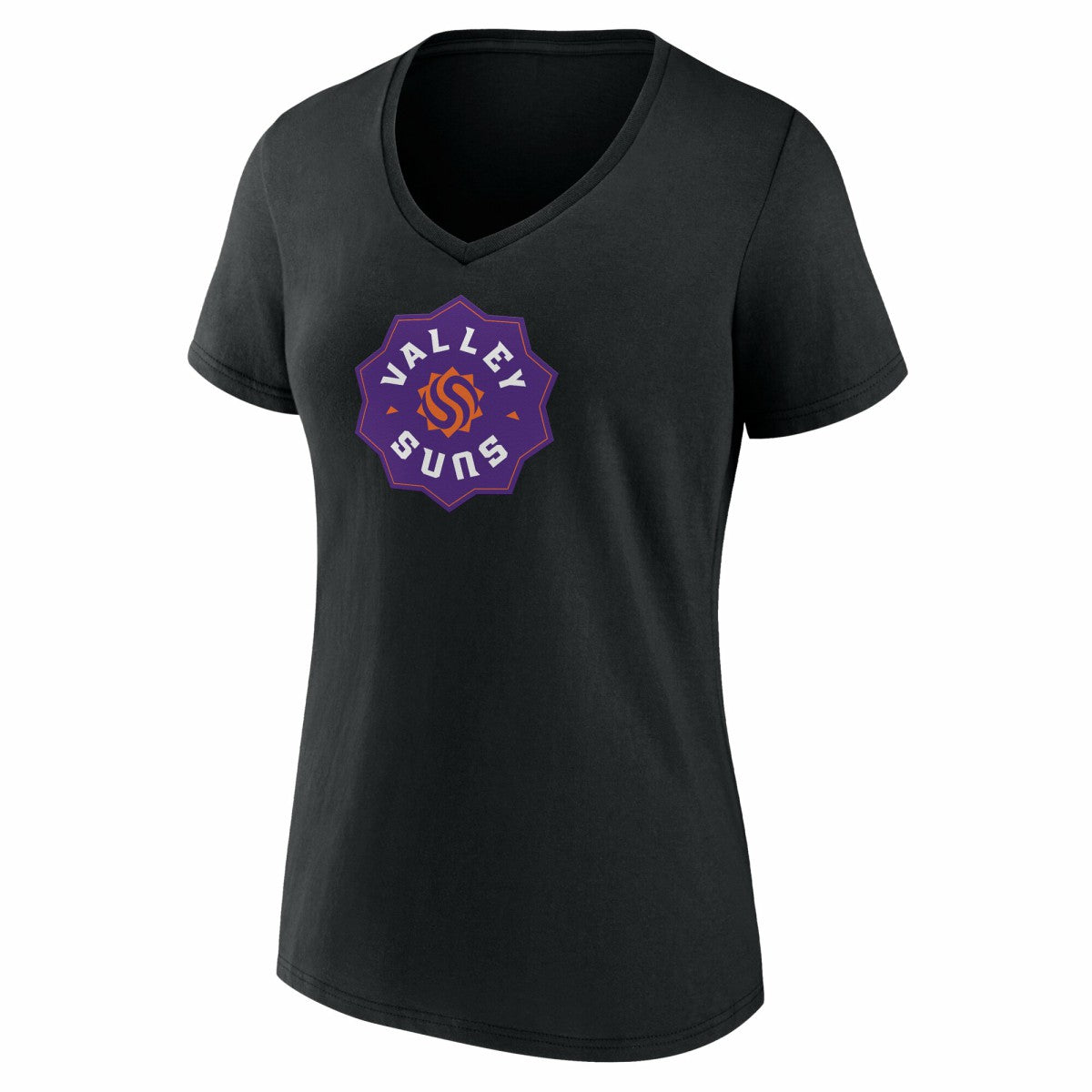 Valley Suns Women's Primary Logo V-Neck T-Shirt Black - NBA