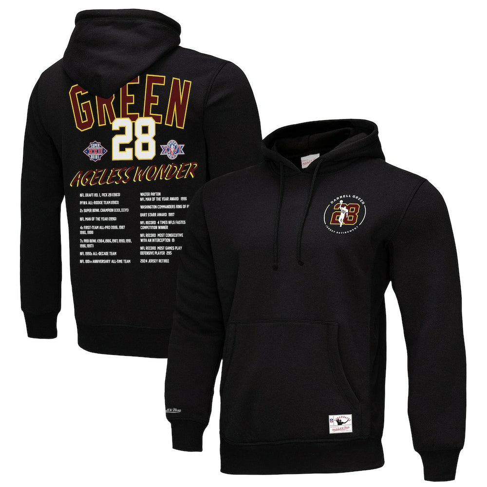 Darrell Green Washington Commanders Ageless Wonder Pullover Hoodie Black | Mitchell & Ness