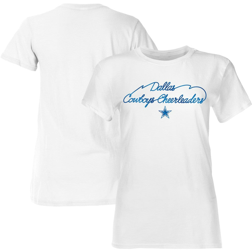 Dallas Cowboys Women's Thunderstruck Foil T-Shirt White | NFL