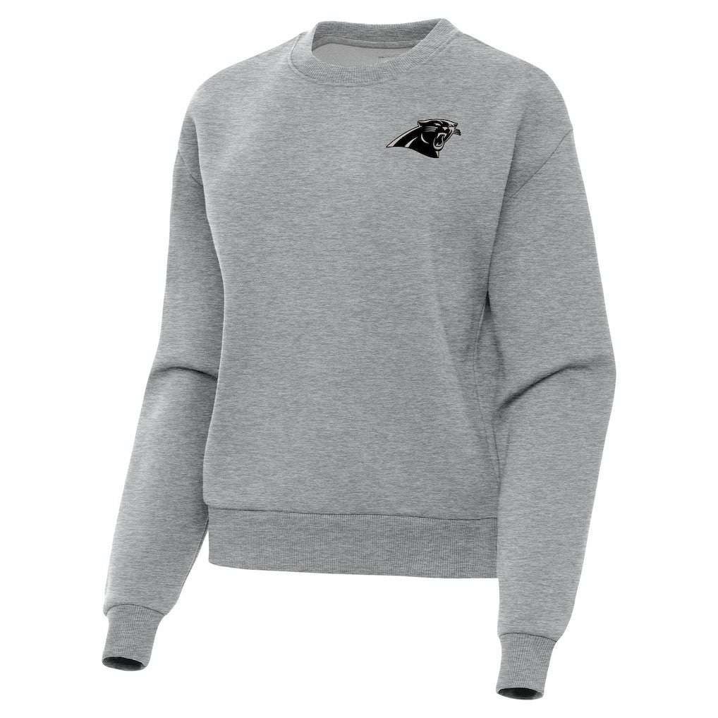 Carolina Panthers Antigua Women's Victory Pullover Sweatshirt Heather Gray | NFL